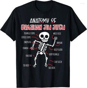Men's T Shirts Jiu Jitsu Funny BJJ Gifts Christmas Spooky Skeleton T-Shirt