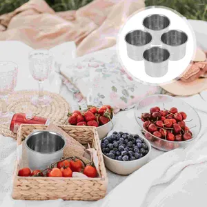 Bowls 4Pcs Sugar Kitchen Stainless Steel Canisters Sets For The Container Metal Canister Friends