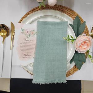 Storeczka serwetka Ramadan Dekoracja 2023 Bawełniany Guaze Ręcznik Zielony jadalnia muślinowe serwetki ślubne