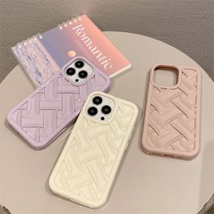 Silicone Weave Design Candy Back Case para iPhone 14 13 Pro 11 12Pro 14Pro Max Soft TPU Coque Capa