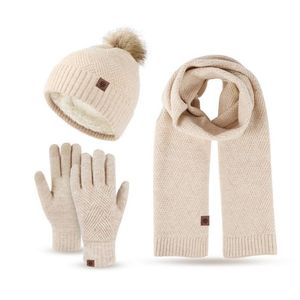 Other Festive Party Supplies Winter Men Women Knit Hat Beanie Long Scarf Touchsn Gloves Set Adt Christmas Keep Warm Gifts Drop Del Dhtji