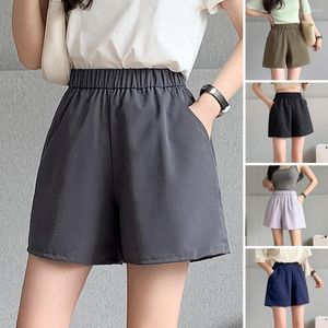 Running Shorts Women Elastic 2023 Spring Summer Pamen Casual High Waist Korean Fashion Office Ladies Elegant Black Straight