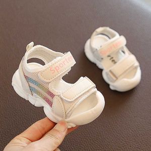 Sandaler Baby Boy Girl Sandals Shoes Casual Sport Beach Toddler Sandaler Girl Boy Flat Soft Sole Antiskid Spädbarn Nyfödda barn Summerskor AA230518