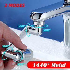 Andra kranar duschar ACCS Copper Metal 1440 ° Rotertable Faucet Aerator Extender Universal Faucet Bubbler Anti Splash Filter Saving Water Munstycke för kök 230518