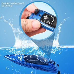 ElectricRC Boats 1 Set RC Racing Boat Compact High Speed Waterproof Birthday Gift Remote Control Speedboat Wireless 230518