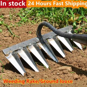 Other Garden Supplies Hoe Weeding Rake Farm Tool Weeding and Turning The Ground Loose Soil Artifact Nail Rake Tool Artifact Harrow Agricultural Tools G230519