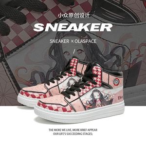 Kleid Schuhe Anime Schuhe Demon Slayer Männer Schuhe Nezuko Cosplay Turnschuhe Frauen Leinwand Schuhe Tanjirou High Top Casual Schuhe Kyoujurou Schuhe 230519