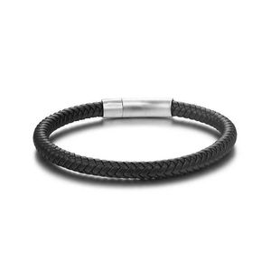 T gg pulseira de corda de couro imi masculino pulseira de couro genuíno preto de alta qualidade simples casal pulseira masculino presente yl208