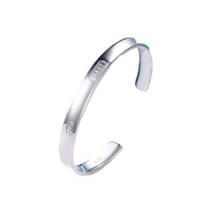 Luce Luxury Tiffays Same 1837 Apertura Coppia Bracciale Fashion 8mm6mm5mm Lettera di tenuta in acciaio concavo largo