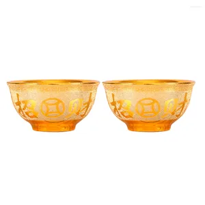 Miski 2pcs siedem Oferuje tybetański zen ze świecznika Hammam Bowl Lampa Ghee Lampa