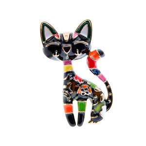 CINDY XIANG Neue Ankunft Nette Emaille Farbe Katze Brosche Unisex Frauen Und Männer Brosche Pin Tier Design Mode Schmuck 2 farben