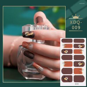 Adesivi per unghie Lucido colorato moda polacco autoadesivo manicure decorazione strisce set di adesivi accessori