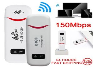 Routery 4G LTE Router Wireless USB Mobilny sprzęt szerokopasmowy 150 Mbps Modem Stick SIM Karta USB Adapter Wi -Fi bezprzewodowa karta sieciowa ADA2330569