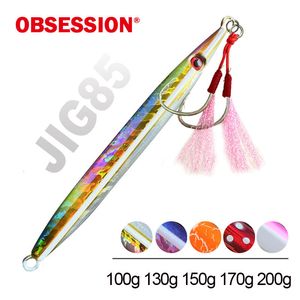 Ami da pesca 100g 130g 150g 170g 200g Speed Falling Fast Sinking Vertical Jigs Luminous Hard Metal Casting Jig Lure Assist 230518