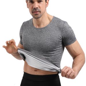 Men's Body Shapers Men Sauna Suit Heat Trapping Shapewear Sweat Body Shaper Vest Slimmer Belly Compression Thermal Top Fitness Workout Shirt 230519