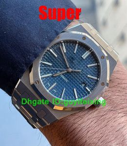 4 Cores U1 Maker Mens Relógios 15400 Dial Automático de Cinza Mecânica Aço Anterior Sapphire Luminous Sapphire Transparente Tampa inferior Relógios de pulso Auto