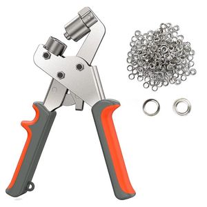 Professionella handverktyg sätter GROMMET KIT PRESS -tång Portable Hold Punch Manual Kits Handhållna ögonmaskin med 500 st.