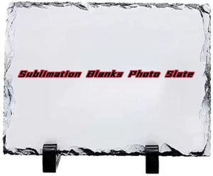 Sublimação em branco Photo slate em branco placa placa de pedra folhas transferência de calor impressão de impressão moldura de foto personalizada decoração de mesa personalizada