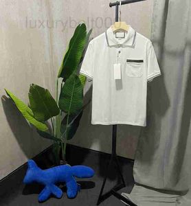 Herrpolos designer herr polo mode t skjortor skjorta bomullspolos med webb och sammanlåsande brev t-shirt män w04e