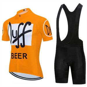 Jersey Cycling Sets Cycling Jersey 2022 Nowy zespół Duff Cycling Clothing MTB Cycling 20D żel BIB Shorts Men Bike Jersey Set Ropa Ciclismo Triathlon P230519