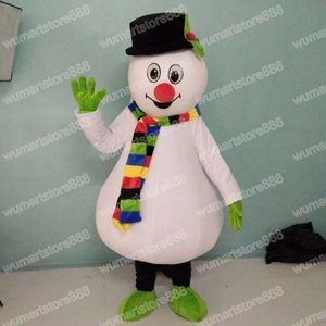 Halloween Snowman Mascot Costume Carnival Unisex Adults Outfit Adults Size Xmas Birthday Party Outdoor Dress Up Costume Props