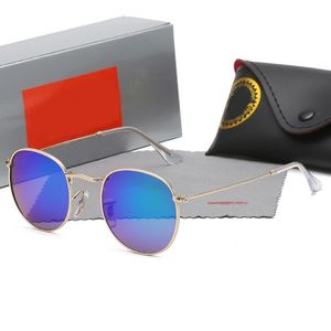 Óculos de sol de moda de 1 peça Raobaa Glasses Sunglasses Designer Men Ladies Brown case Black Metal Frame Lens escuro com caixa e estojo D3447