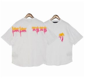 デザイナーシャツの男性シャツ女性Tシャツパームパームサマーウェアパームパームスタイリストギロチンベアプリント半袖プルオーバーの切り捨てられたベア