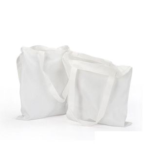 Sacos de armazenamento Bolsa de sublimação em branco Diy Polyster Cotton Algoder Shoder Transferência de calor