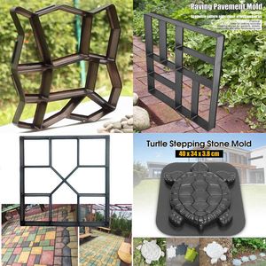 Andra trädgårdsförsörjningar Trädgårdsväg MALER Mögelplast Diy Garden Mold Manuellt beläggning Cement Brick Stone Road Betong Mögel Återanvändbar manuellt beläggning G230519