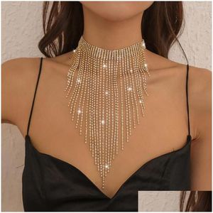 Collane con ciondolo 2022 Fashion Mtilayers Collana lunga con collo a nappa Collana girocollo Dichiarazione vintage Donna Maxi collo Gioielli Collares Drop Dhdwf