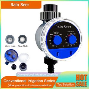 Andra trädgårdsmaterial Rain Seer Dubbel-Dial Water Timer Analog Irrigation Ball Ventil Watering Home Garden Controller G230519