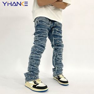 Mens Jeans Hip Hop Ripped Design and Women Vintage Casual Fashion Pencil Pants Oversize Y2k Wide Leg Baggy Streetwear Men 230519