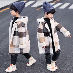 Nya ankomster Autumn Winter Boys Hoodies Coat för 2-13 år Småbarn Kids Långärmad Plaid Casual Tops Outwear Coats Two Colors 789203s