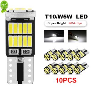 New 10Pcs T10 W5W 168 194 Led Canbus Car Interior Light T10 26 Smd 4014 Chip Led 5W5 White Dome Reading License Plate Signal Lamp