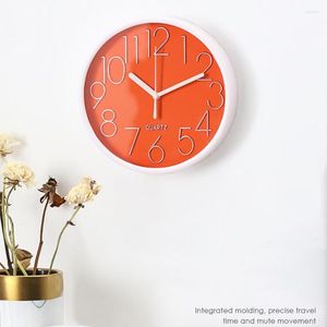 Relógios de parede 20 cm Relógio nórdico Design moderno Minimalismo de vidro transparente 3D Relógio pendurado Horloge Mural da sala de estar decoração da sala de estar