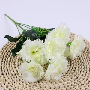 Flores decorativas do Dia das Mães Presente Carnações Artificial Real Office Decoração de Decoração de Casamento Bouquet