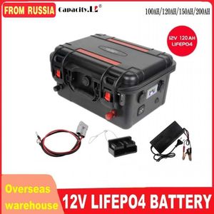 12V100ah Lifepo4 batteria 120ah 200ah Power bank Batteria ricaricabile con BMS per RV Camping Inverter Batteria solare Motore