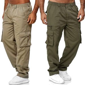 Herrbyxor M-3xl 4Kolors Vattentäta vindtäta stora fickor Raka män Taktiskt arbete Sport Vandring Jakt Cycling Travel Trousers