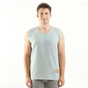 Herren Tank Tops Herren Herbst Winter Plus Size Stretch Antibakterieller Samt Thermo-Unterhemd 8XL 9XL 160kg ärmelloses Top Herren Debardeur