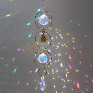 Andra trädgårdsmaterial Crystal Wind Chimes Sun Catchers Hanging Pendant Light Catching Smycken Vindklockor för hem Garden Wedding Garden Decoration G230519