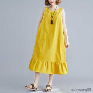 Nowy przybycie Letnia sukienka macierzyńska Kobieta bez rękawów A-line duże sukienki w ciąży Ubranie R230519