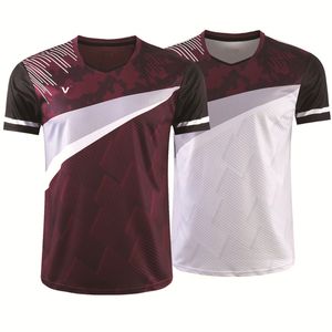 Polo da badminton abbigliamento sportivo da donna a maniche corte da uomo ad asciugatura rapida maglia da competizione estiva traspirante maglia da badminton 3633