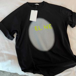 2023 Ny produkt C-brev halo färgad t-shirt kvinnors sommar kortärm