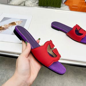 Luxury Slippers Designer Summer Oversized Sandals Flat Heel Fashion Versatile Leather Casual Comfort flip-flops