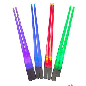 Chopsticks Led Glowing Light Reusable Sushi Lightup Unique Gifts For Men Drop Delivery Home Garden Kitchen Dining Bar Flatware Dhmco