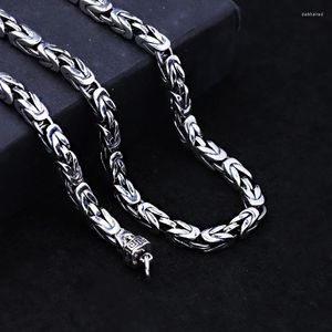 Chains S925 Pure Silver Thai Ancient Domineering Necklace Man Chain Personality