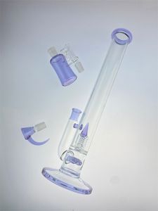 Glass hookah bong 16 inch purple cfl color 18mm inv4 2perks smoking pipe oil rig factory outlet new design