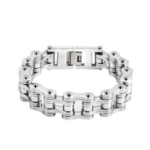 Chain 16mm Steel Motor Biker Bracelet For Men''s Punk Personality Stainless Silver color Motorcycle Chains Bracelets 230518