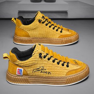 Platform Casual Dress Original Yellow Fashion Canvas Comfortable Hip Hop Sneakers Designer Men Vulcanized Shoes 230519 50