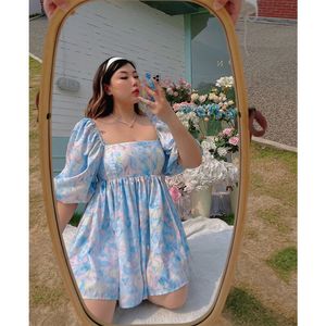 Sukienki plus size Vintage Print dla kobiet 2023 Letnie rozmiarze odzieżowe Formalne okazja 230519